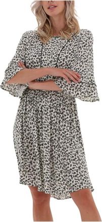 Scotch & Soda Flounce Sleeves T-shirt Shape Jurk - Dames - Korte kleedjes - Veelkleurig - XS - Kleedjes