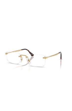 Persol 55mm Rectangle optical glasses in Gold at Nordstrom