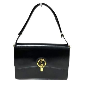 Gucci Pre-owned Shoulder Bags, female, Black, Size: ONE SIZE Pre-owned Interlocking G Leather Shoulder Bag