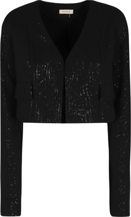 The Mannei Terras Silk Jacket - Dames - Zomerjassen - Zwart - S - Leer - Jassen