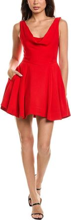 Alice & Olivia Alice + Olivia Estrella Draped Flare Mini Dress