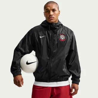 Nike S.C. Corinthians Home Nike Mens Dri-FIT Soccer Anthem Jacket in Black | IQ3441-010