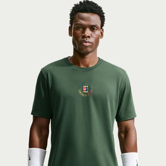 Nike Mens Court Dri-FIT Tennis T-Shirt in Green | IM6128-323