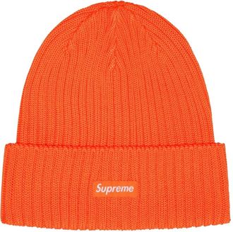SUPREME Oversized geribbelde muts - Oranje