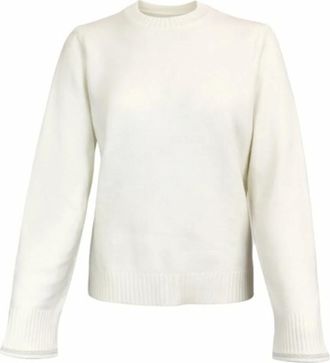 Fabiana Filippi Truien & Vesten, Dames, Wit, S, Wol, Platinum Crewneck Sweater