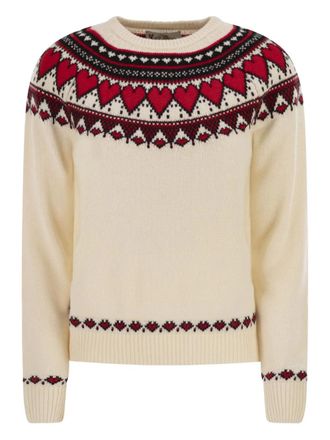 MC2 Saint Barth New Queen trui met jacquard patroon - Beige