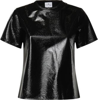 Courr&egrave;ges T-Shirts - Dames - T-shirts - Zwart - S - Tops