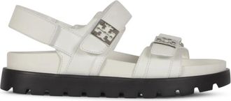 Tory Burch Mellow Sport Sandal - Dames - Sandalen - Wit - 39 1/2 EU - Leer - Schoenen