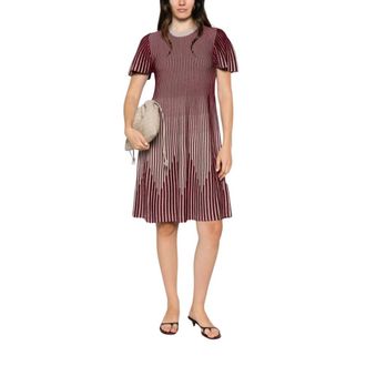Emporio Armani Gestreepte Midi Jurk - Dames - Jurken - Rood - Maat: L