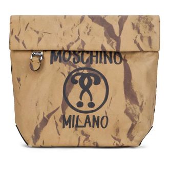 Moschino Clutch - female - Moschino - Shoulder Bags - Beige - ONE SIZE - Bags