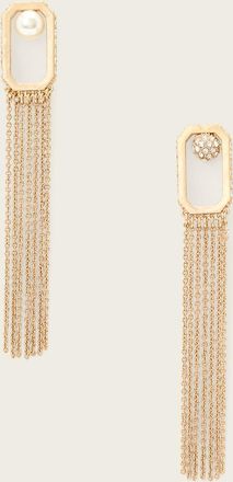 AllSaints Brass Ellie Fringe Earrings, Size: One Size