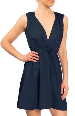 Everyday Ritual Dawn Fit & Flare Cotton Nightgown in Inky Blue at Nordstrom, Size Xx-Large