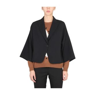 Max Mara Dames, Jassen, Zwart, Maat: XS Leer