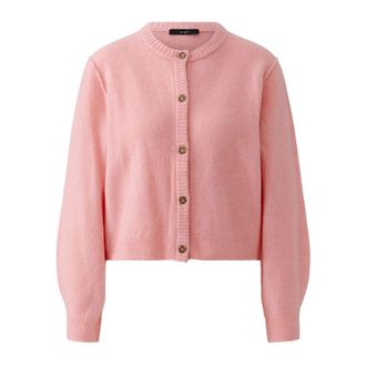 Oui Cardigan - Dames - Vesten - Roze - XL - Wol - Truien & Vesten