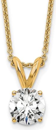 Diamond2Deal 14k Gold 1/2 Ct Lab Grown Diamond Round Solitaire Pendant Necklace 18