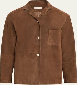 The Row Janine Suede Shirt Jacket