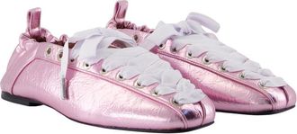 Ganni Womens Ballerina Pink Synthetic