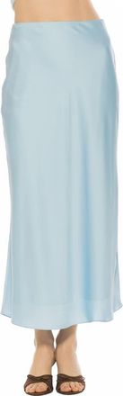 Alexia Admor Hunter Satin Midi Skirt in Halogen Blue at Nordstrom Rack, Size 10