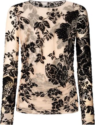 Pinko Top a fiori - Toni neutri