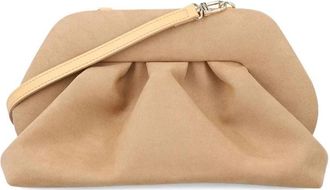 Themoir&egrave; Geplooid Sluiting Tas Gebogen Vorm - Dames - Clutches - Beige - ONE Size - Tassen