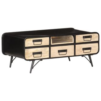 vidaXL Mesa De Centro Madera Maciza De Mango 100x50x40 Cm Vidaxl