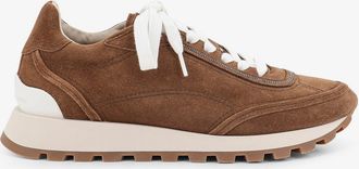 Brunello Cucinelli Sneakers in suede con decorazione Monile - BRUNELLO CUCINELLI - gender_Woman