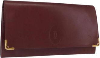 Cartier Pre-owned Vintage leren clutch - Dames - Vintage Clutch - Rood - ONE Size - Leer - Vintage