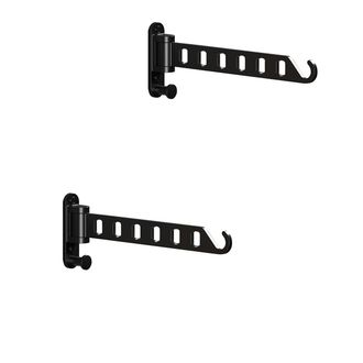 OEM Secador De Ropa Plegable - Soporte Telesc&oacute;pico Para Toallas - Aluminio Resistente - Negro Mate - 29x11 Cm - 180&deg; Giratorio - Ideal Para Ba&ntilde;o Y Lavande