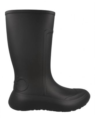 Ferragamo Womens Gancini Logo Rain Boots In Black