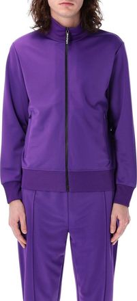 Palm Angels Purple Logo-Print Zip-Up Track Jacket