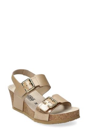 Mephisto Lissandra Platform Wedge Sandal in Platinum Havana at Nordstrom, Size 11