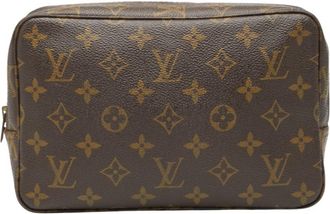 Louis Vuitton Brown Pvc Leather Clutch Bag (Pre-Owned)
