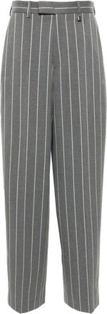 Giuseppe Di Morabito logo-plaque trousers - women - Cotton/Polyester/Viscose/Elastane - 36 - Grey