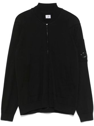 C.P. Company Lens-detail cardigan - men - Cotton - L - Black