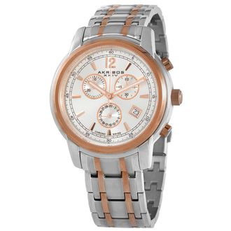 Akribos XXIV Chronograph Silver Dial Mens Watch AK692TTR