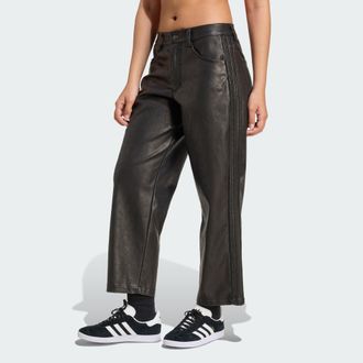 adidas Originals ADIDAS Originals Womens Firebird Pleather 7/8 Pant - Black - Size 22 UK