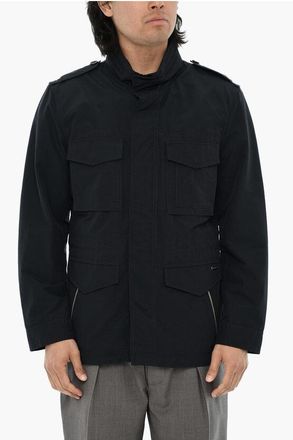 Woolrich Cotton-Blend Utility Jacket with Detachable Hood size M