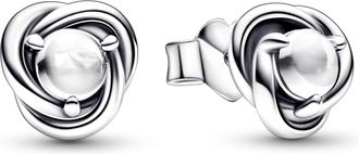 Pandora April Birthstone Eternity Circle Stud Earrings