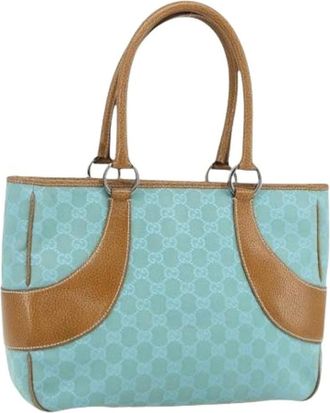 Gucci Pre-owned Tote Bags, female, Blue, Size: ONE SIZE Pre-owned Vintage Tote Bag