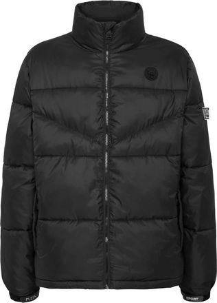 Plein Sport Nylon Gewatteerde Jas - Heren - Ski Jassen - Zwart - 4XL - Nylon - Fitness