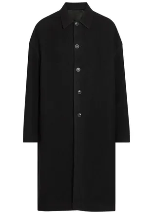 Rick Owens Brad Wool Coat - Black - 48 (IT48 / M)