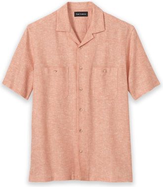 Paul Fredrick Linen Blend Solid Casual Shirt