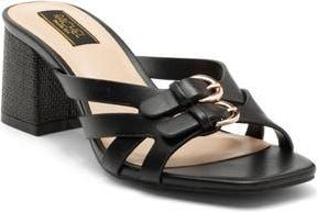 Rachel Roy Sorrento Block Heel Slide Sandal in Black at Nordstrom Rack, Size 6.5