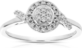 Vir Jewels 1/6 cttw Lab Grown Diamond Ring in Sterling Silver For Women