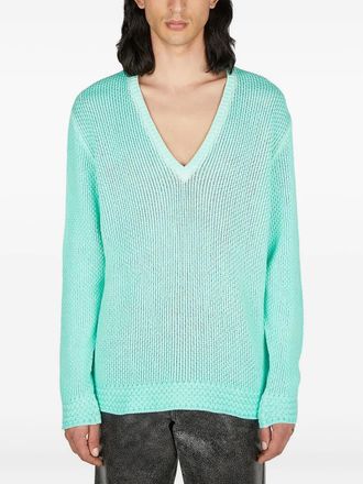 Guess Co Maglione con scollo a V - Verde