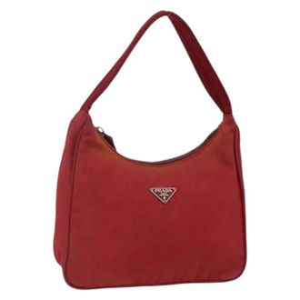 Prada Pre-owned Vintage Hand Bag - Dames - Vintage Schoudertas - Rood - ONE Size - Nylon - Vintage