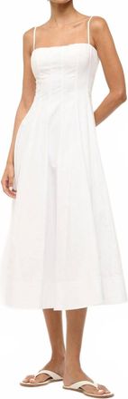 Staud Wylie Midi Dress In White