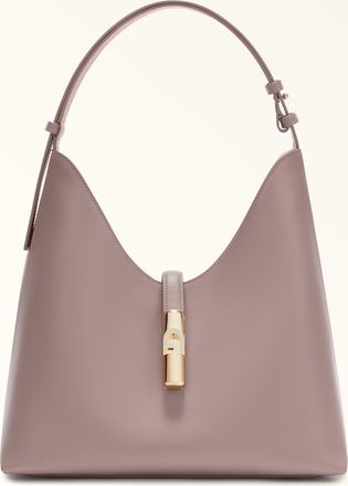 Furla Goccia Borsa A Spalla M Mauve Grigio Pelle Di Vitello Sidney Donna