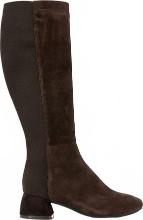 Gentle Souls Womens Emily Stretch Boot In Chocolate Suede