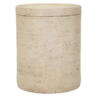 Dmora Mesa De Centro Gaka, Ideal Para Interior/exterior, Redonda, Color Blanco, 42x51x42h Cm Blanco M&aacute;rmol